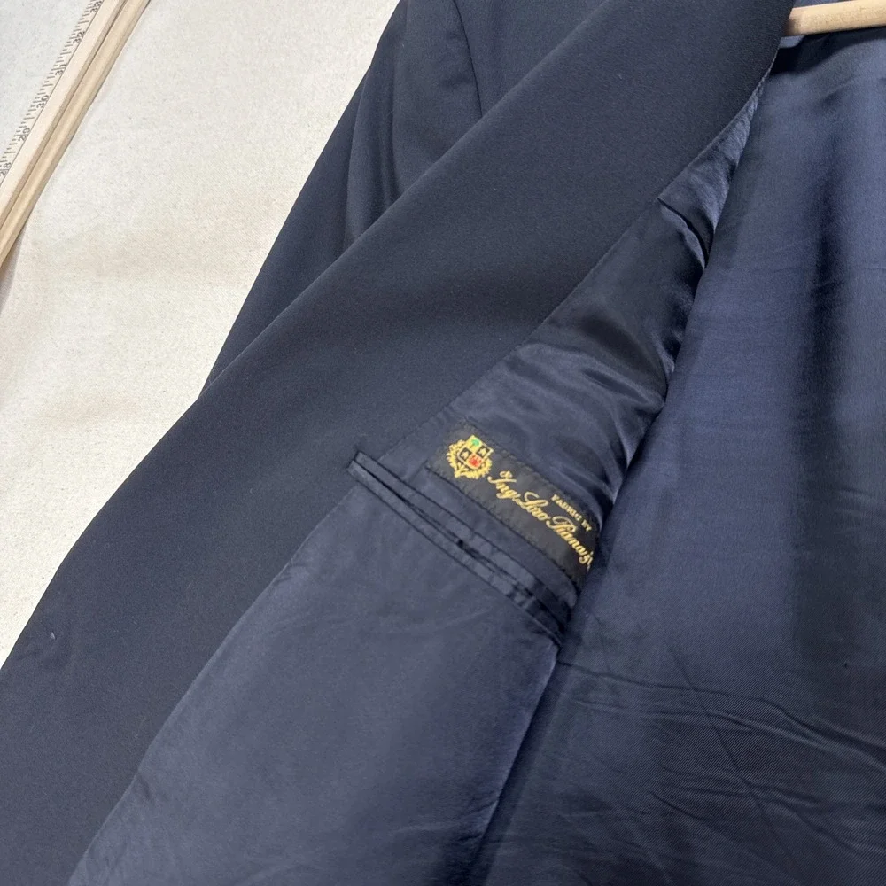 Brooks Brothers Loro Piana Blazer Mens 44R Black Wool Brooksease